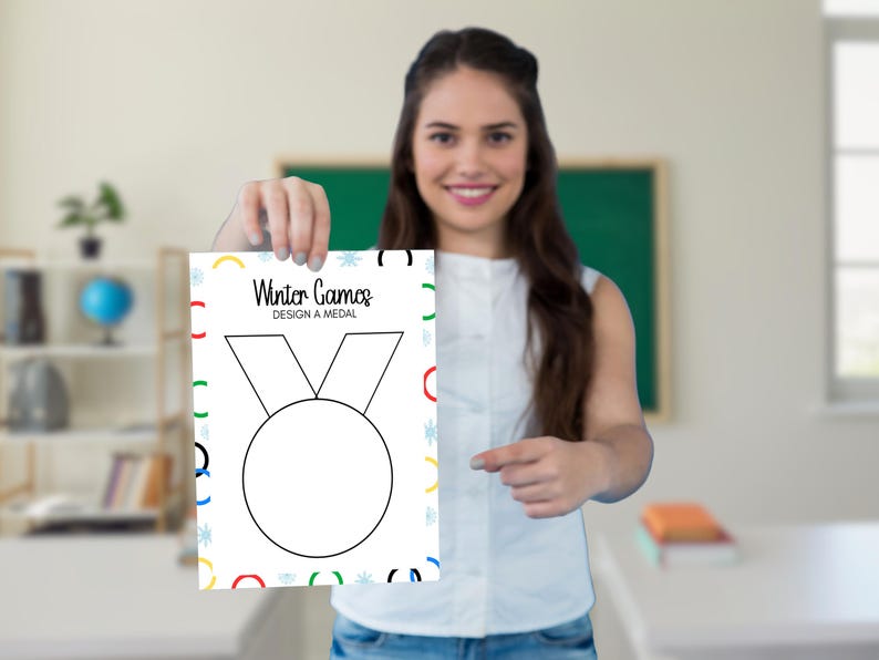 Winter Games Kids Activity Printable | Design a Medal Craft | Classroom ...