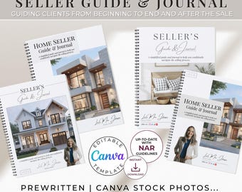 Seller's Guide & Journal - Real Estate | Guide to Selling Your Home | Canva Template (Digital Download)