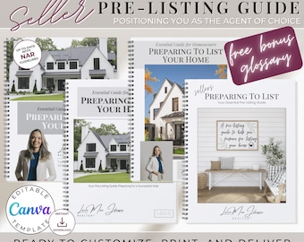 Seller Pre-Listing Guide, Real Estate - NAR Settlement - Realtor Marketing - Canva Template (Digital Download)