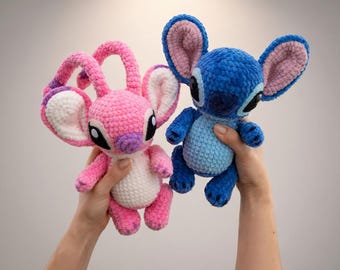 Stitch & Angel Amigurumi Crochet Pattern PDF – Plush Toy Duo | Easy Pattern | Digital Download