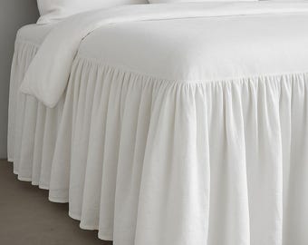 Alvinlite Jupe de lit enveloppante – Volants en tissu élastique – Facile à installer