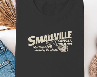 Smallville Kansas Shirt Lustige Meteor Hauptstadt Tshirt Retro Raum Liebhaber Komfort Farben T-Shirt Vintage Kleinstadt Geschenk