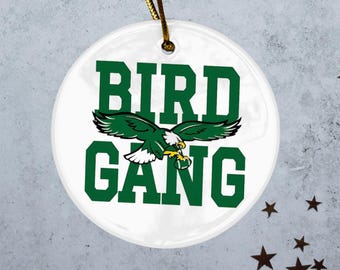 Ozdoba z motywem gangu ptaków z Filadelfii, Fly Eagles, prezent na Boże Narodzenie z okazji meczu piłkarskiego z Filadelfii