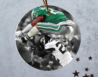 Philly Fußball Ornament Saquon Barkley Hürde fliegen Adler fliegen Andenken Bang Go Vögel Bande Dekor Philadelphia Fan Chrismast Geschenk