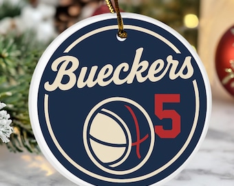 Bueckers 5 Ornament Basketball Young Star Player Women’s Hoops Fan Gift Holiday Keepsake