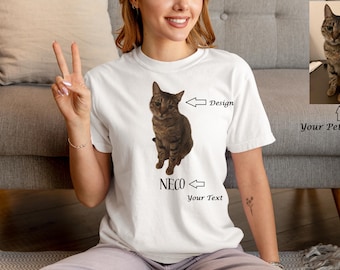 Benutzerdefinierte Haustier Porträt Shirt personalisierte Hund Katze Foto Tee Haustier Gedenkgeschenk für Tierliebhaber
