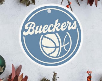 Bueckers 5 Basketball Ornament Damen Sport Fan Geschenk Retro Urlaub Andenken Weihnachtsbaum Dekoration