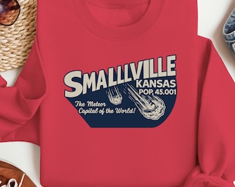 Smallville Kansas Shirt Lustige Meteor Hauptstadt T-Shirt Retro Weltraum Liebhaber Vintage Kleinstadt Geschenk
