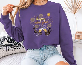 New Year Celebration Shirt Happy New Year Champagne Cheers Tee Festive Party Holiday Gift