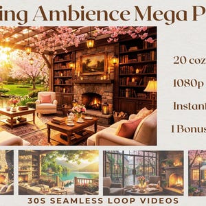 Spring Ambience Mega Pack | 21 Cozy Loop-videor | YouTube-bakgrundspaket