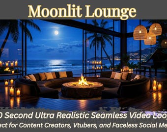 Moonlit Lounge Ambiente Hintergrundvideo | 1080p der 30er Jahre