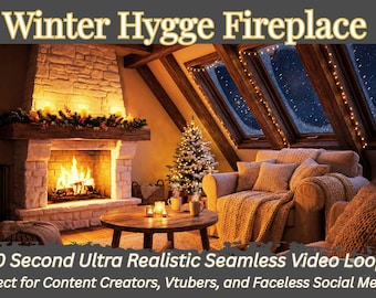 Winter Hygge Kamin Ambiente Hintergrund Video | 1080p der 30er Jahre