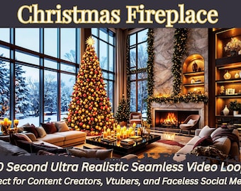 Weihnachtskamin Ambiente Video Loop| 1080p 30-Sekunden-Seamless Loop