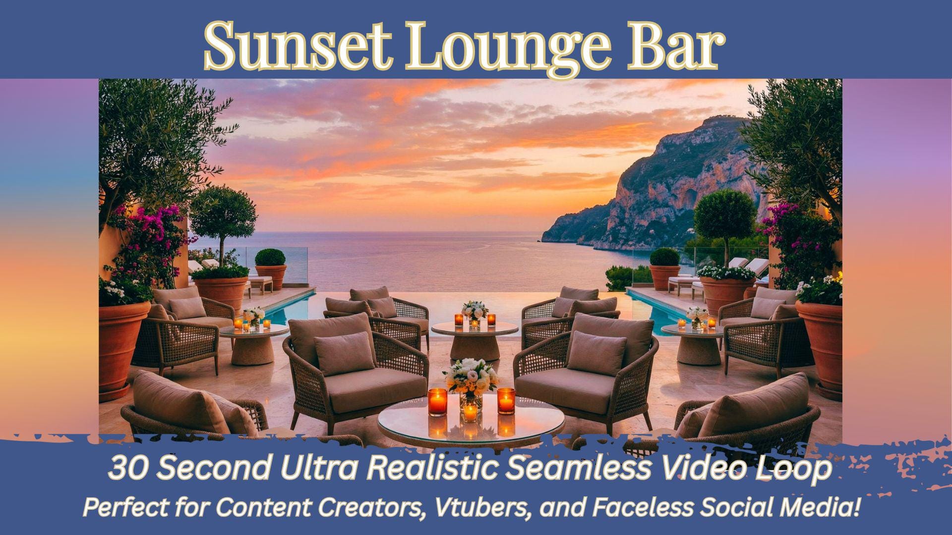 Sunset Lounge Bar Ambience Background Video | 1080p 30s Seamless Loop ...