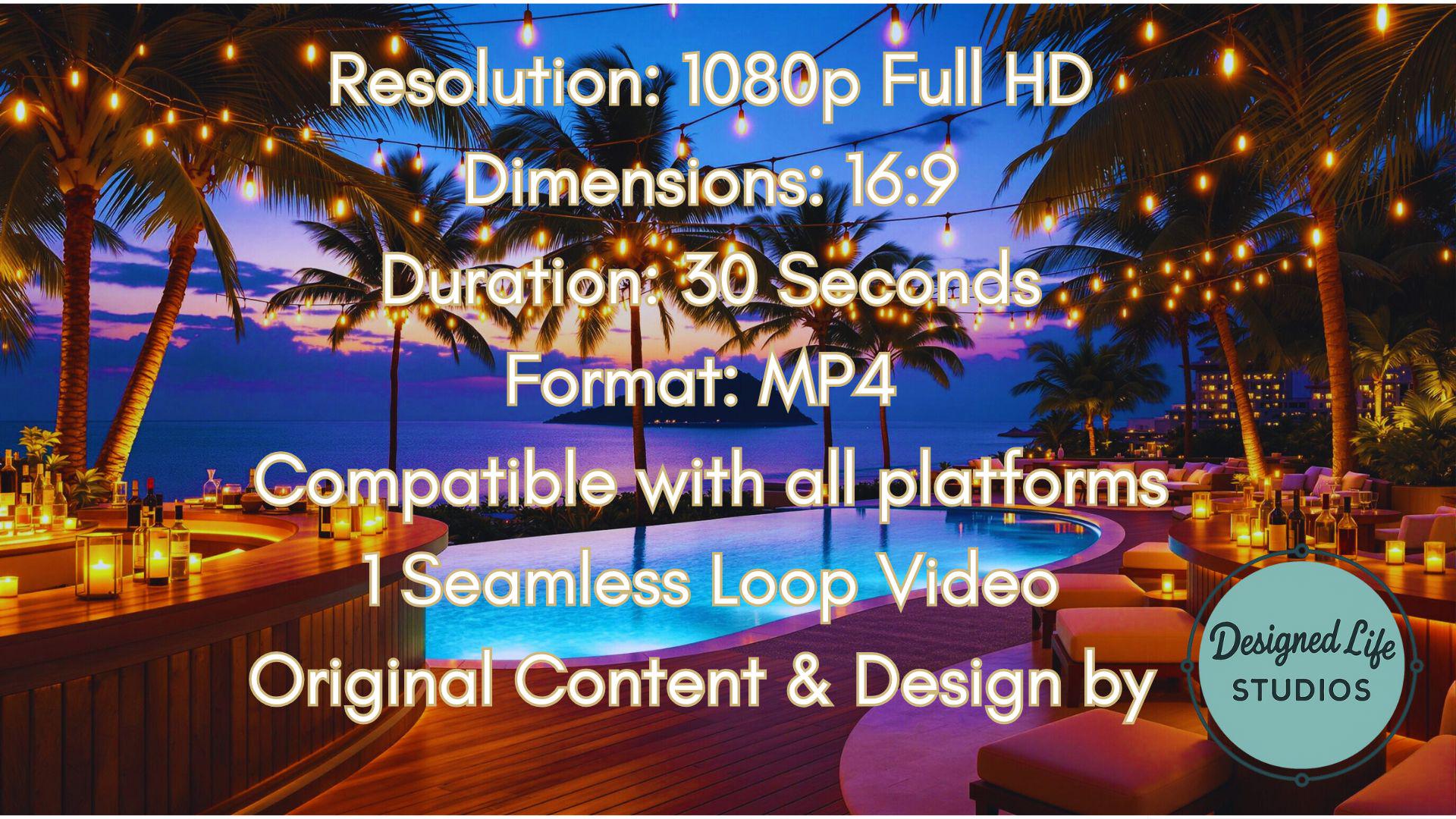 Luxury Rooftop Bar Ambience Background Video | 1080p 30s Seamless Loop ...