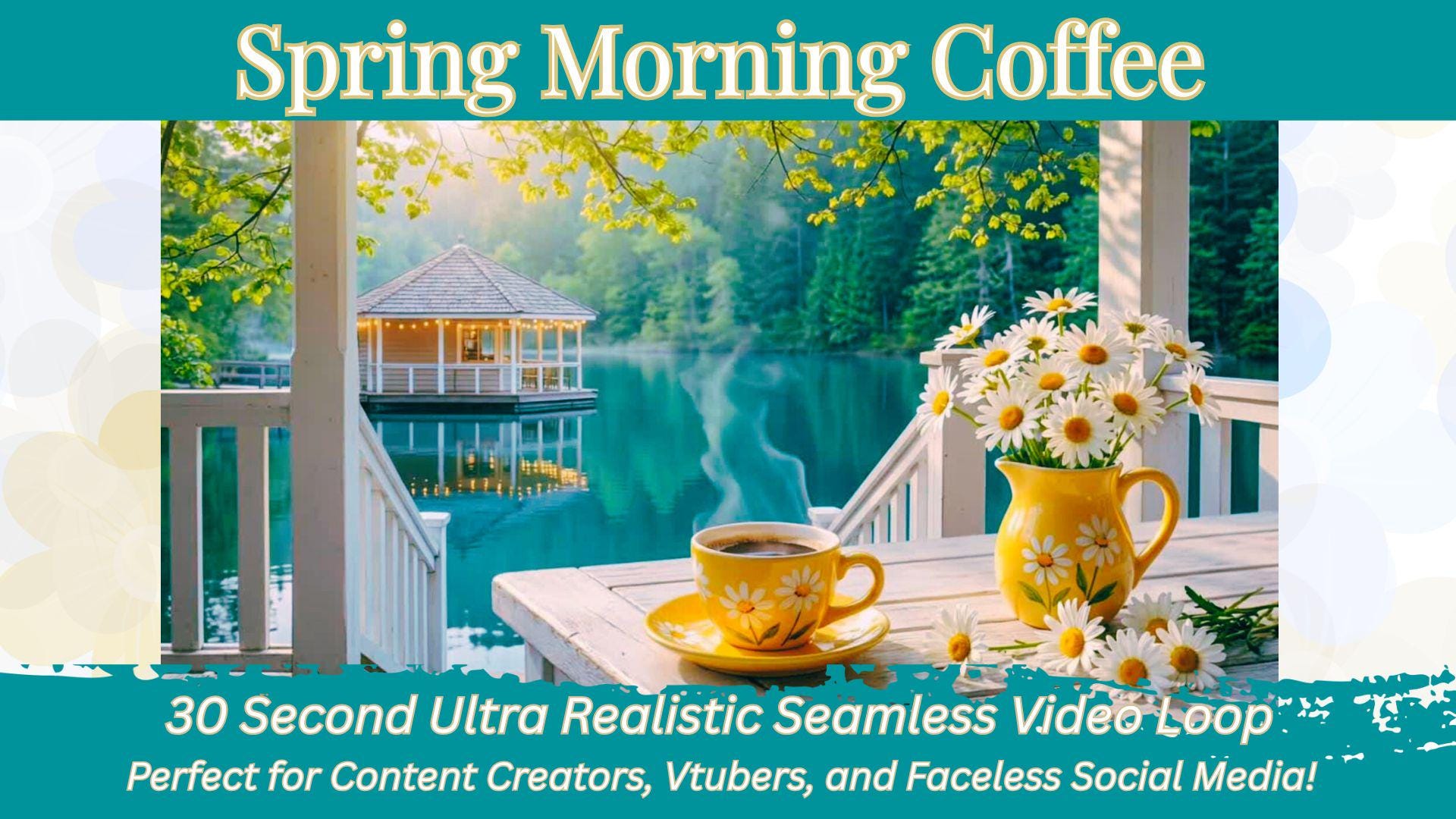 Spring Cafe & Garden Background Pack | 4 Animated Loop Scenes | Vtuber ...