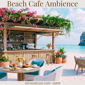 Luxus Beach Cafe Ambiente Hintergrund Video | 1080p der 30er Jahre
