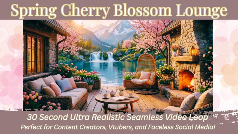 Spring Cafe & Garden Background Pack | 4 Animated Loop Scenes | Vtuber ...