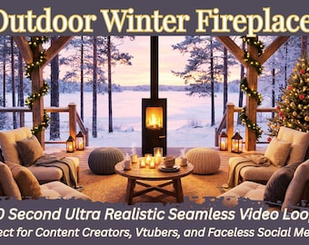 Outdoor Winter Kamin Ambiente Hintergrund Video | 1080p der 30er Jahre