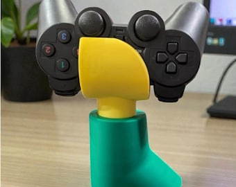 Soporte para mando impreso en 3D – Soporte para mando estilo ladrillo – Organizador de escritorio para juegos – Ajuste universal para mandos de PS, Xbox y Switch
