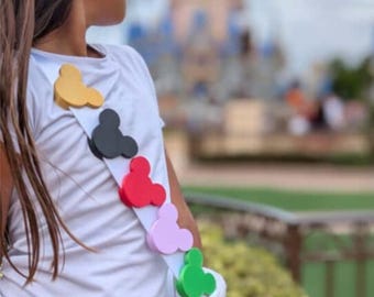 Dije de cabeza de ratón impreso en 3D: accesorio colorido para bolso y cinturón