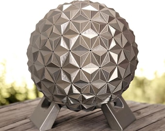 Lámpara de noche esférica de Epcot / Decoración de parque temático / Impresión 3D / Lámpara que cambia de color (luz NO incluida)