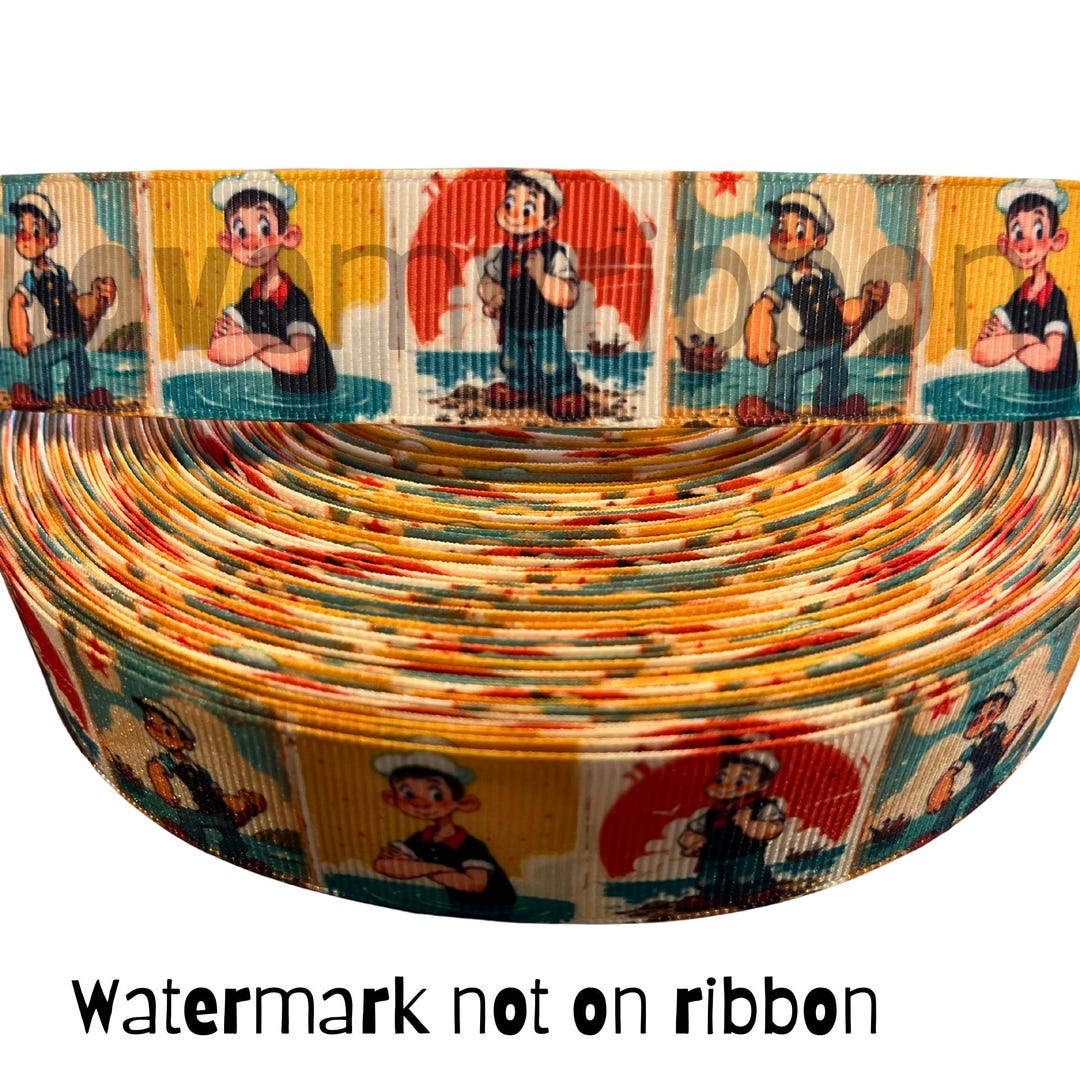 Retro Sailor Boy : Grosgrain Ribbon 5/8” or 1” Width UNIQUE Exclusive ...