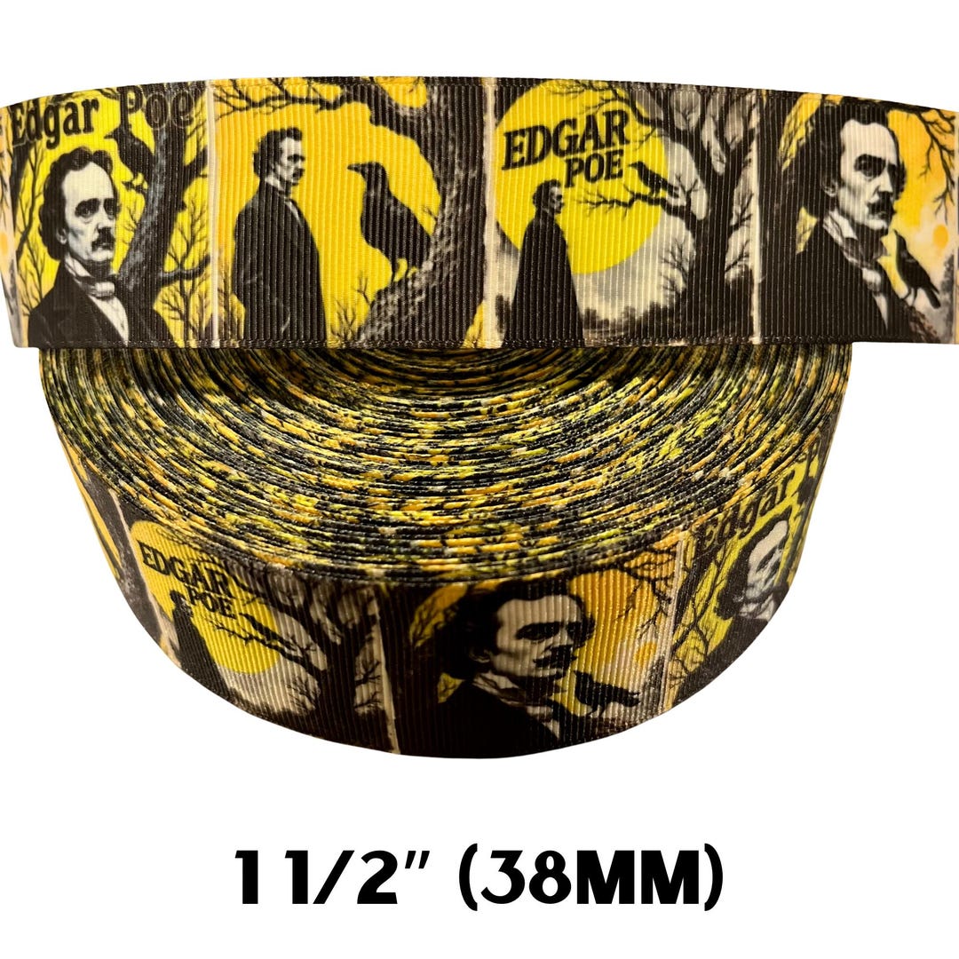 Edgar Poe , Literature Poetry Grosgrain Ribbon - 1.5