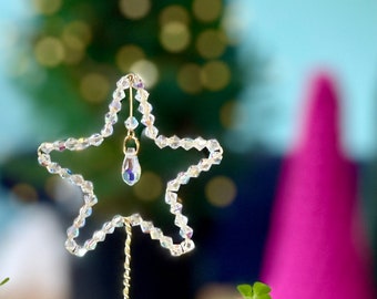 Beaded Crystal Star Christmas decoration