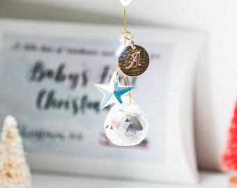 Baby's first Christmas, Crystal Tree Decoration suncatcher