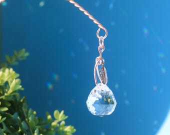 Atrapasol con plumas, regalo conmemorativo de prisma de cristal