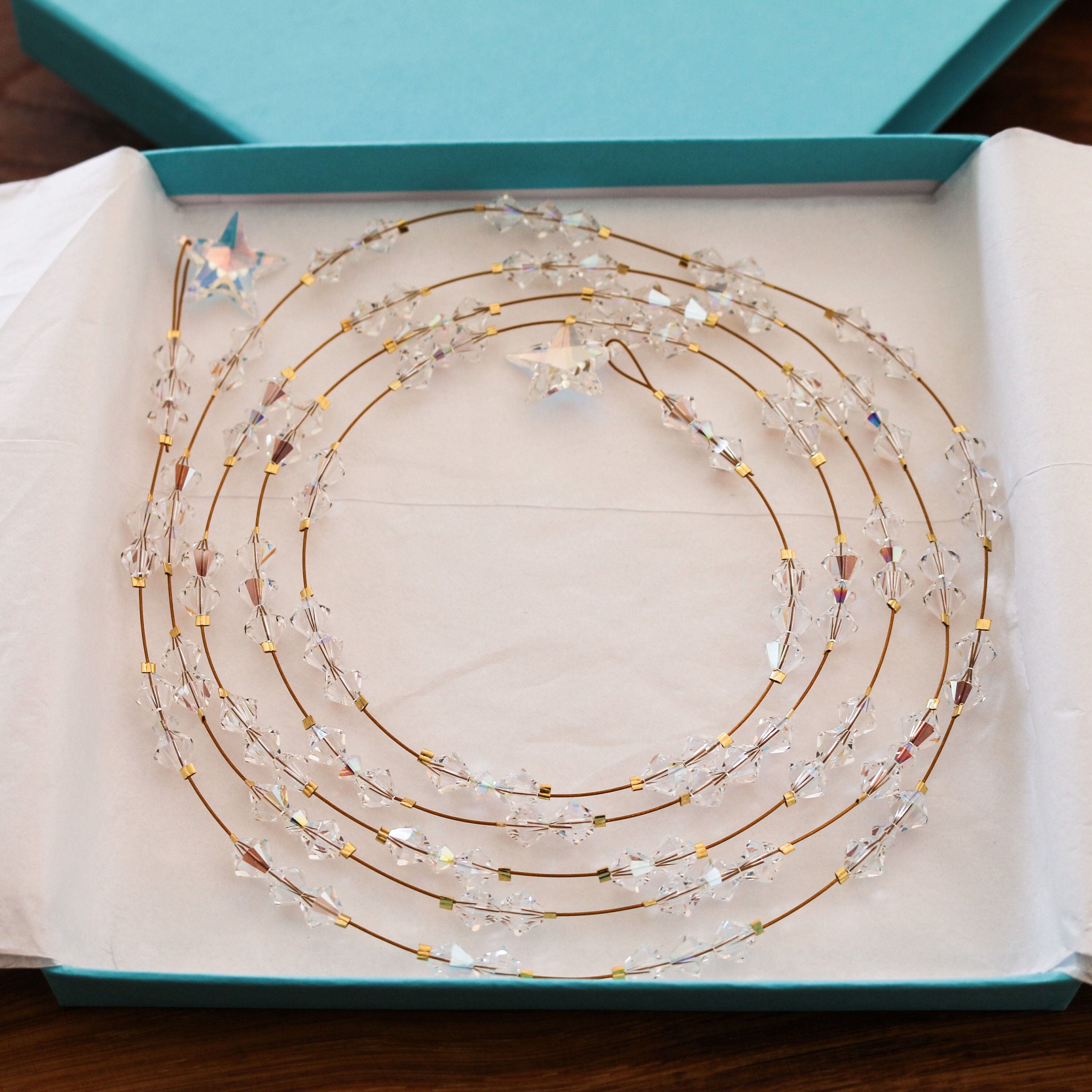 Crystal Garland Handmade Crystal Christmas Garland Etsy UK