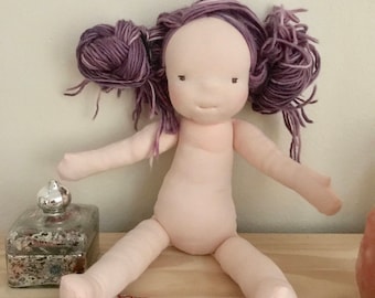 PDF Waldorf Doll Pattern: 14 Inch Doll & Hair Tutorial (Download)