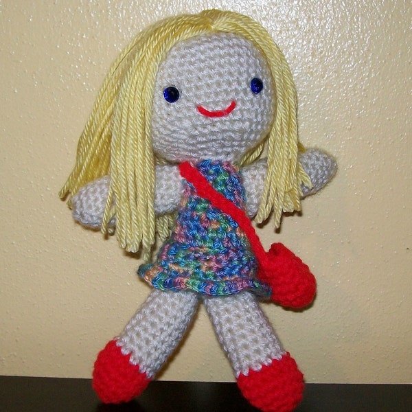 Crocheted Little Girl Doll -  Amigurumi