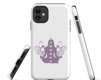 Spiritual Yoga Phone Case, Manifesting Chakras Tough Case for iPhone®