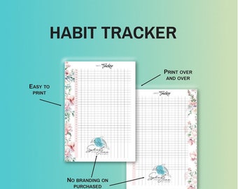 Nature Inspired Habit Tracker - Printable PDF for Instant Download | Three Sizes