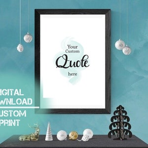Custom Quote Wall Art, Custom Text Print, Custom Wall Art Decor, Modern Custom Text Print, Digital Download