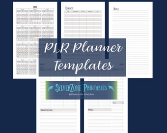 PLR Planner Files - downloadable digital file, 2 pages to a week - 2 sizes supplied