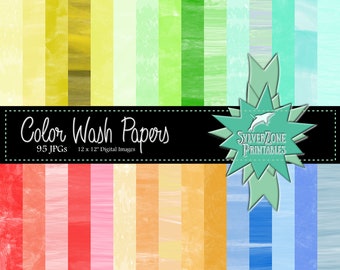 Watercolor Background Papers – For Scrapbooking, Planners, Journals And More, Instant Digital Download