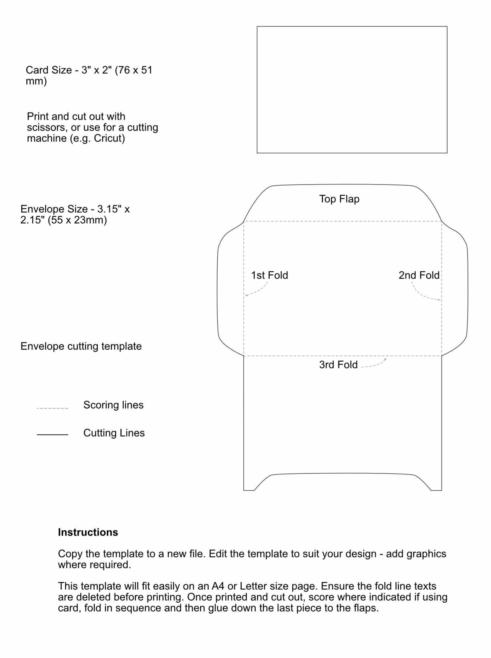 Design Your Own Envelopes With This Instant Digital Download Template ...