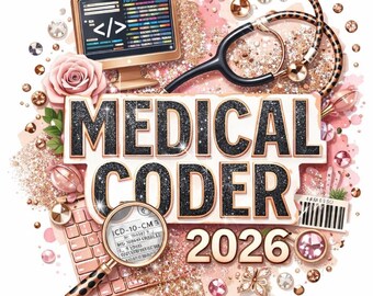 Medical Coder Calendar 2026 | Printable 8.5x11 Wall Calendar | Medical Coding Office Planner | Instant Download