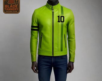 BEN 10 Neon Leather Cosplay Jacket