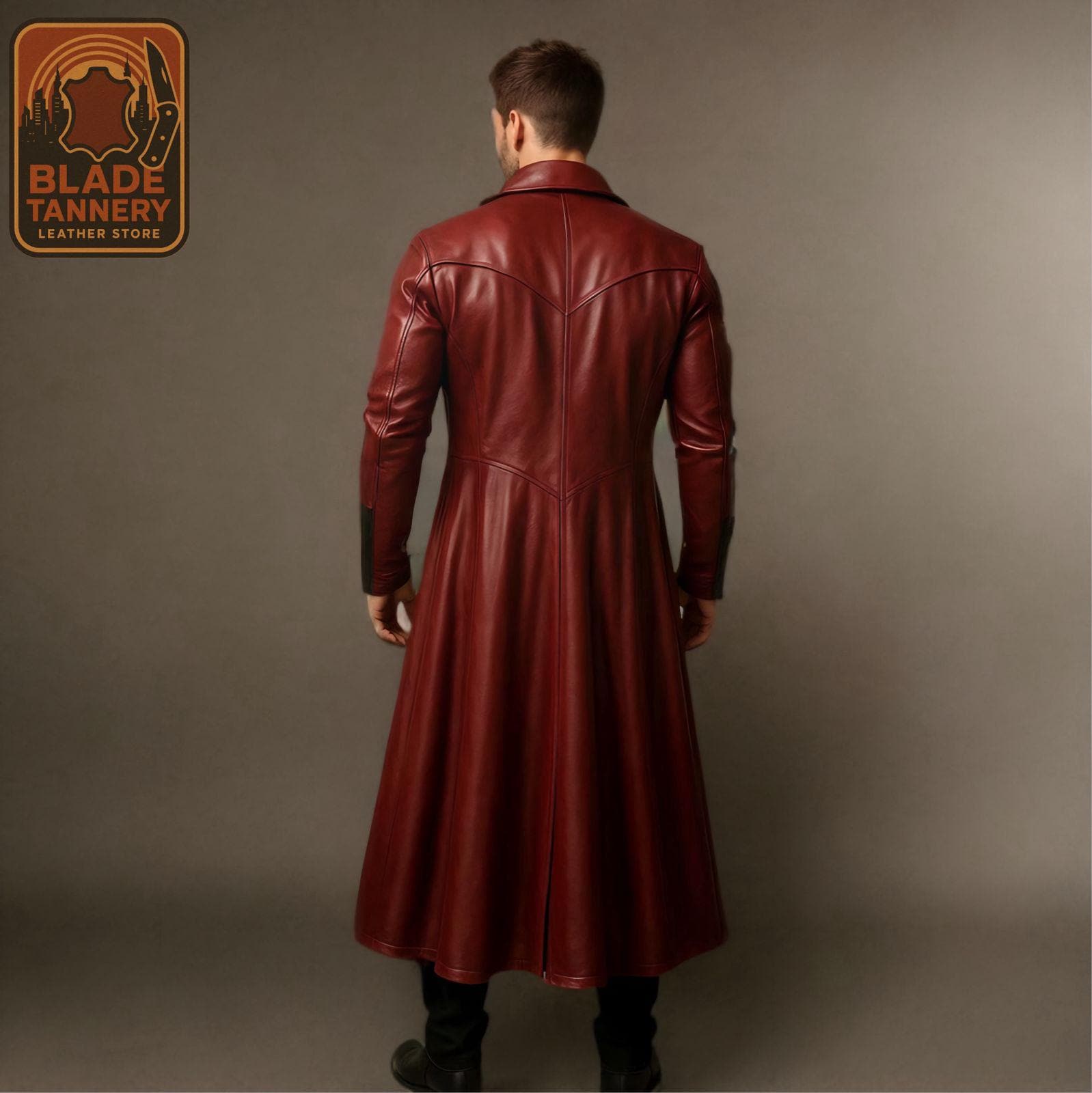 Dante Devil May Cry Inspired Red Leather Trench Coat: Gothic