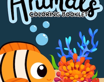 Sea Animals Coloring Book PDF | Toddler Coloring Pages Printable | Ocean Life Kids Activity | Preschool Coloring Sheets | Instant Download