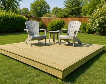 DIY Easy 12'x12' Free Standing Deck Plans Easy to follow!