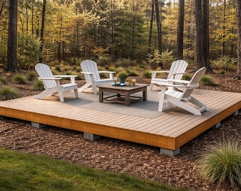 DIY Easy 16'x16' Free Standing Deck Plans Easy to follow!