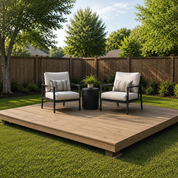 DIY Easy 12'x12' Free Standing Deck Plans Easy to follow!