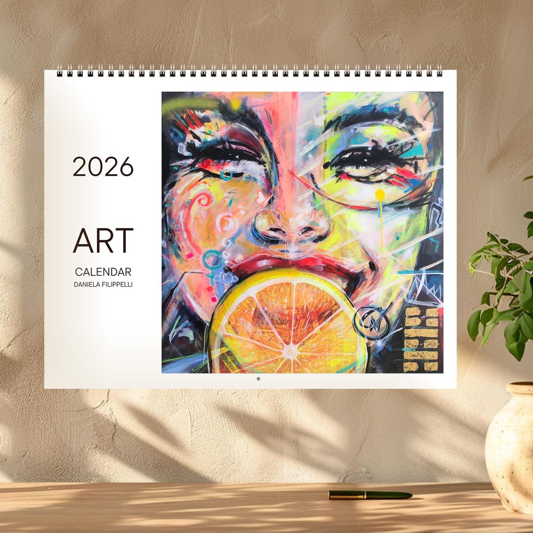 A Contemporary Art Calendar for 2026 Featuring Expressive Details and ...