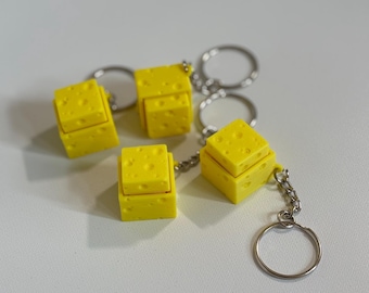 Cheese Fidget Clicker Keychain