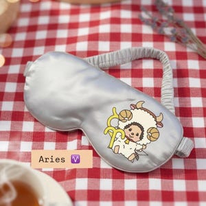 Máscara de ojos estampada con el signo zodiacal Monchhichi (zodíaco)